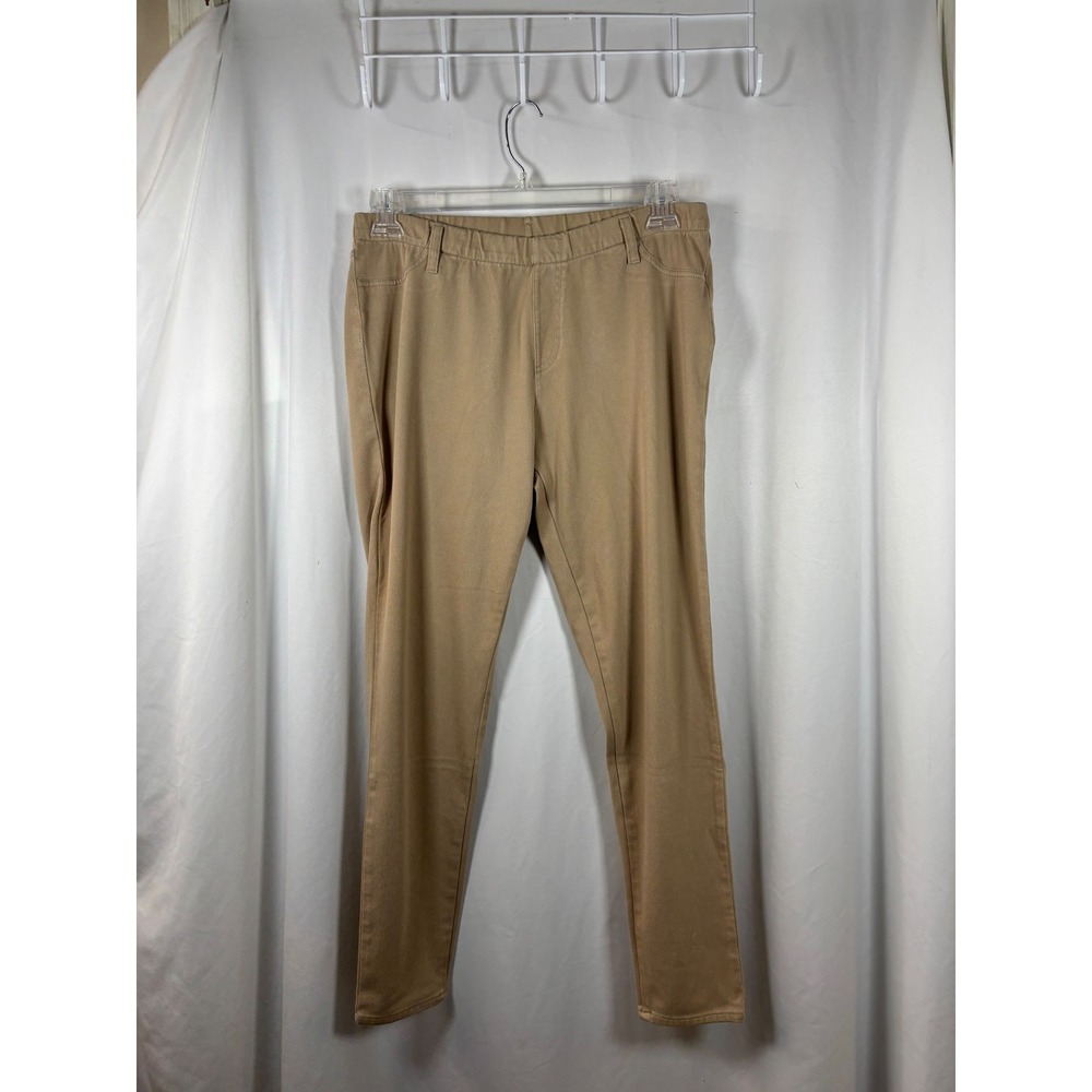 Faded Glory Womens XL Tan Khaki Pull On Jegging Skinny Stretch Pants RN87419